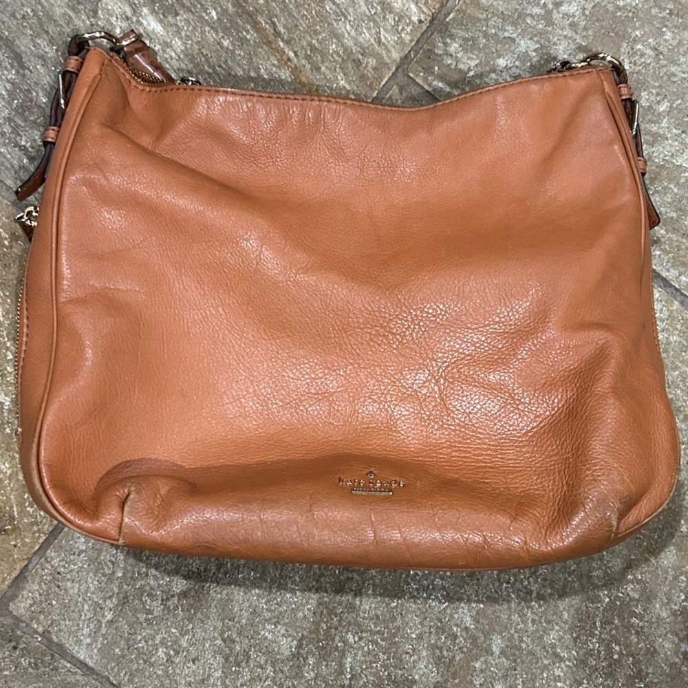 Kate Spade Tan Leather Hobo Shoulder Bag- Rehab